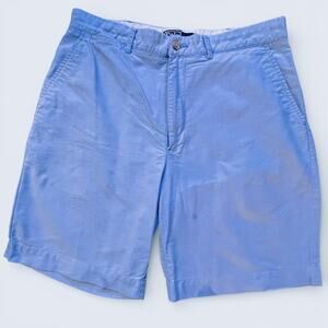 Polo By Ralph Lauren Shorts Mens 34 Light Blue Chino Cotton Canvas 9 Inseam